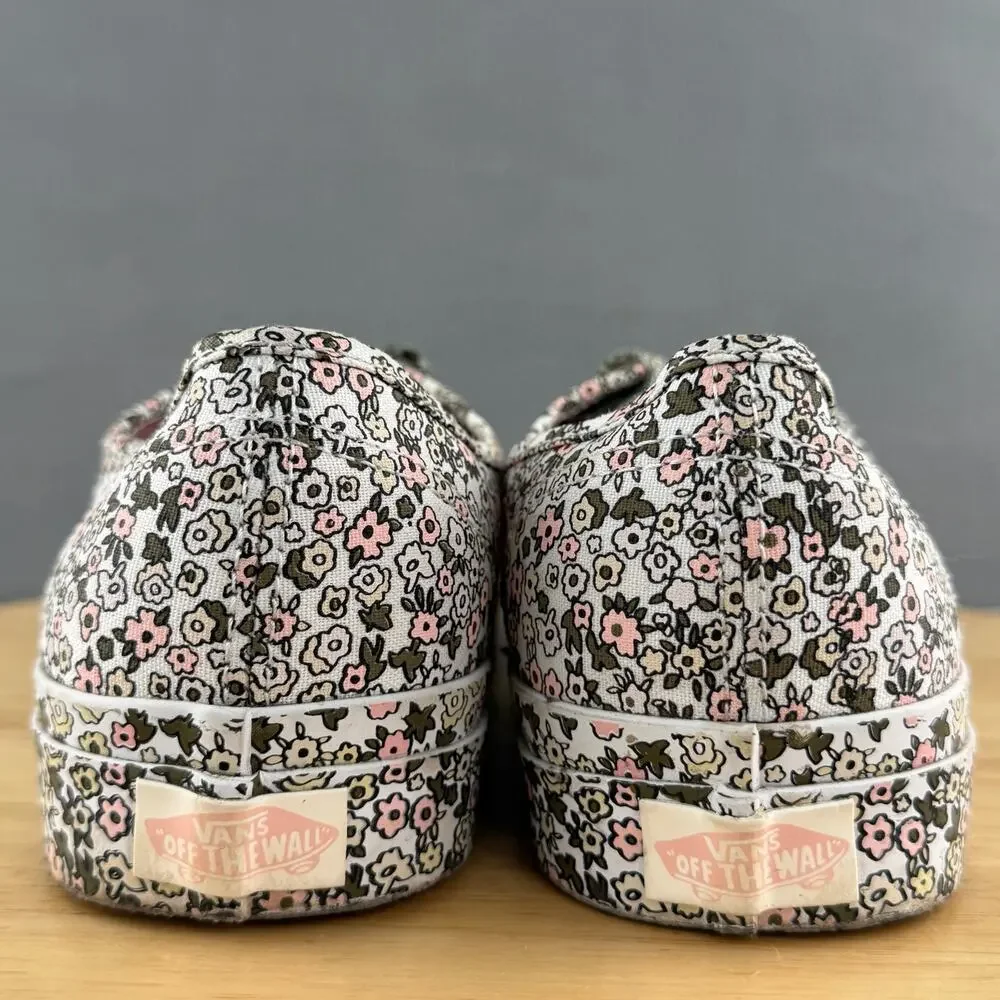 Vans Authentic Mono Floral Lace-Up Sneakers Women’s Size 9 US - Picture 4 of 8